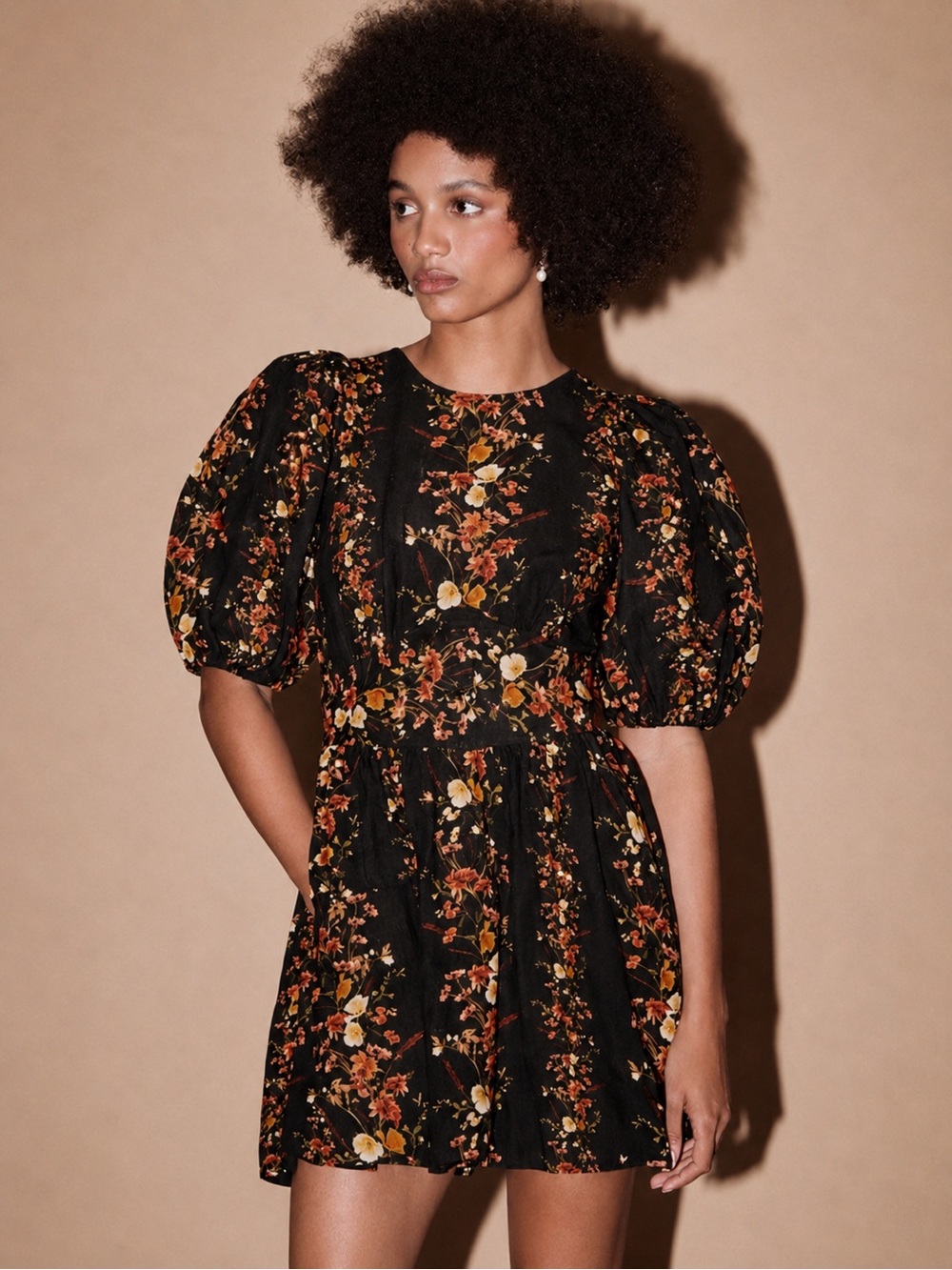 SAYLOR | Romantic Roseanne Floral Stripe Mini Dress ~ Small